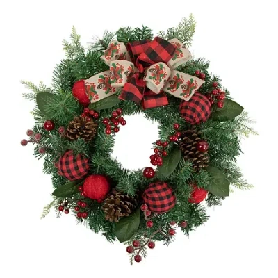 Northlight Pine Artificial Unlit Wreath In Multi