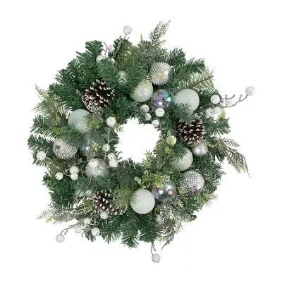 Northlight Pine Berry And Ornament Wreath In Multi