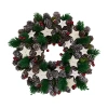 Northlight Pine Cone And Berries With Stars Artificial Christmas Wreath 10-inch Unlit In Multi