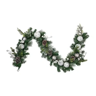 Northlight Pine Frosted Unlit Christmas Indoor Garland In Green