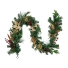 Northlight Pine With Poinsettias And Berries Christmas Indoor Garland In Multi