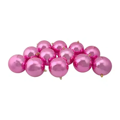 Northlight Pink Shiny Ball 12-pc. Christmas Ornament