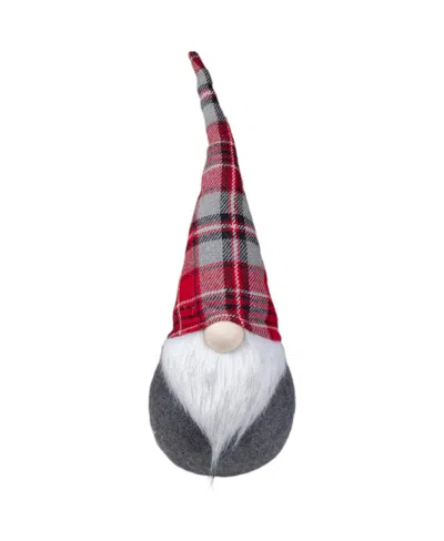 Northlight Plaid Chubby Gnome Christmas Decoration, 19" In Gray