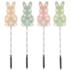 Northlight Plaid Pastel Bunny Clear 4-pc. Pathway Light In Multi