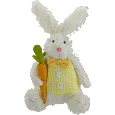 Northlight Plush Easter Bunny Rabbit With Carrot Spring Decoration In Multi