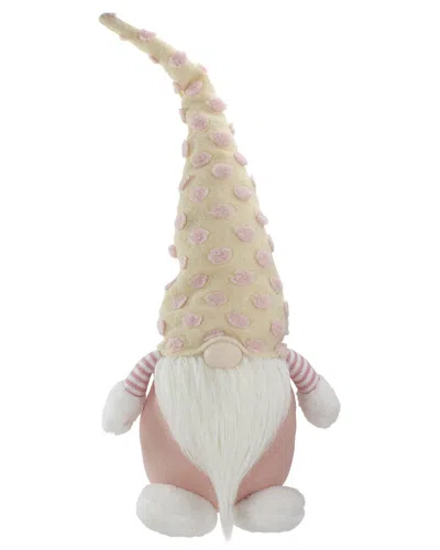 Northlight Plush Standing Gnome Figure With Hat In Pink