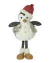 Northlight Plush Standing Penguin Christmas Figure Wearing A Fur Vest
