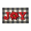 Northlight Poinsettia Coir Indoor Rectangular Doormat In Multi
