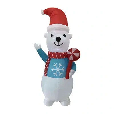 Northlight Polar Bear Lighted Christmas Inflatable In White