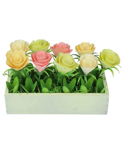 Northlight Potted Springtime Artificial Flowers In Yellow