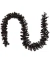 Northlight Pre-lit 9ft Artificial Tinsel Garland In Black