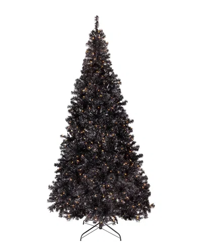 Northlight Pre-lit 9ft Artificial Tinsel Halloween Tree In Black