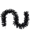 Northlight Pre-lit 9ft Crystal Pine Artificial Halloween Garland In Black
