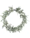 Northlight Pre-lit Battery Operated Lavender Wreath In Green