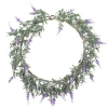 Northlight Pre-lit Battery Operated Ombre Lavender Spring Wreath In White