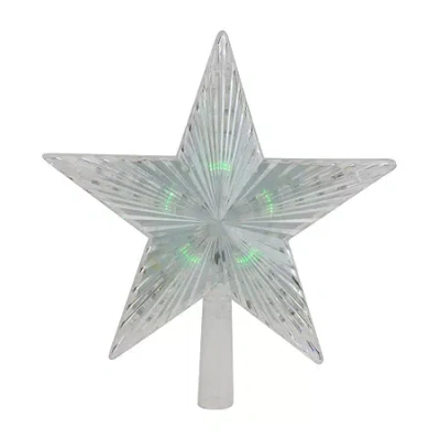 Northlight Pre-lit Crystal Star Christmas Tree Topper In Silver