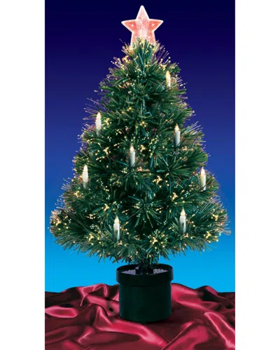 NORTHLIGHT NORTHLIGHT PRE-LIT FIBER OPTIC ARTIFICIAL CHRISTMAS TREE WITH CANDLES