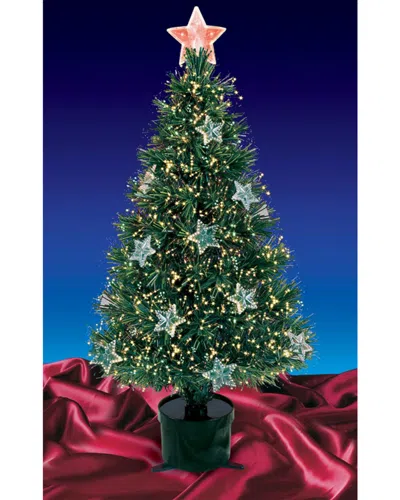 NORTHLIGHT NORTHLIGHT PRE-LIT FIBER OPTIC ARTIFICIAL CHRISTMAS TREE WITH STARS