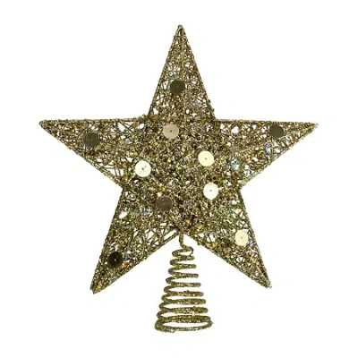 Northlight Pre-lit Glittered Star Christmas Tree Topper In Gold