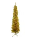 Northlight Pre-lit Gold Artificial Tinsel Pencil Christmas Tree