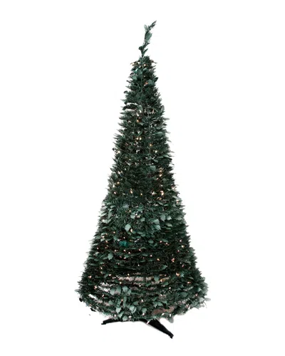 Northlight Pre-lit Green Holly Leaf Pop-up Artificial Christmas Tree