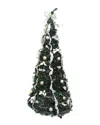 Northlight Pre-lit Silver & Gold Decorated Pop-up Artificial Christmas Tree