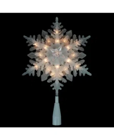 Northlight Pre-lit Snowflake Christmas Tree Topper In White