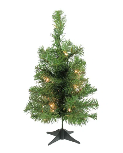 Northlight 18" Pre-lit Traditional Noble Fir Medium Artificial Christmas Tree In Green
