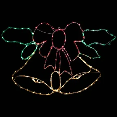Northlight Prelit Bell And Bow Christmas Window Decor In Multi