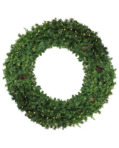 Northlight Pre-lit Dakota Red Pine Commercial Artificial Christmas Wreath - 6-foot  Clear Dura Light In Green