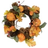 Northlight Pumpkin And Pinecone Fall Harvest Wreath In Multi