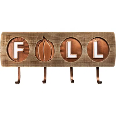 Northlight Pumpkin "fall" Wooden Wall Hook Harvest Sign In Brown