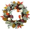 Northlight Pumpkin Pinecone And Gourd Artificial Fall Harvest Wreath In Multi