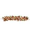 Northlight Pumpkins And Berries Artificial Fall Harvest Garland In Orange