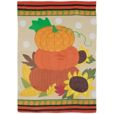 Northlight Pumpkins And Sunflowers Autumn Harvest House Flag 28" X 40" In Multi