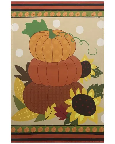 Northlight Pumpkins & Sunflowers Autumn Harvest House Flag In Orange