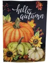 Northlight Pumpkins And Sunflowers Hello Autumn Outdoor Fall Harvest House Flag In Black