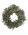 Northlight Purple Mini Berry Artificial Thanksgiving Wreath 22-inunlit In Plum