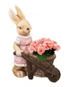 Northlight Rabbit Outdoor Easter Garden Planter In Brown