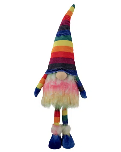 Northlight Rainbow Striped Springtime Gnome In Multicolor