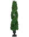 Northlight Real Touch™ Artificial Pre-lit Cedar Double Spiral Topiary Tree