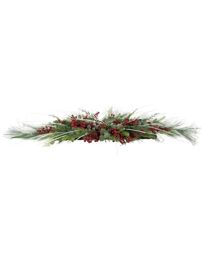 Northlight Real Touch Berries & Birch Twigs Artificial Pine Swag In Green