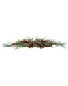 Northlight Real Touch Berries & Birch Twigs Artificial Pine Swag In Green
