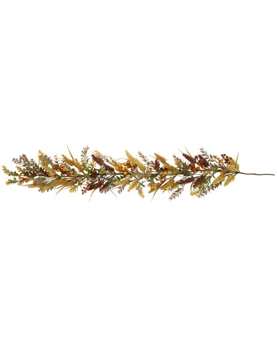 Northlight Real Touch Greenery And Berries Artificial Fall Harvest Garland In Brown
