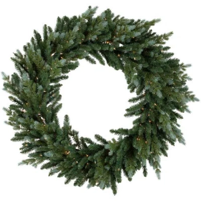 Northlight Real Touch Pre-lit Blue Spruce Artificial Christmas Wreath In Green