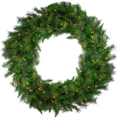 Northlight Real Touch™ Pre-lit Canyon Pine Mixed Artificial Christmas Wreath In Green