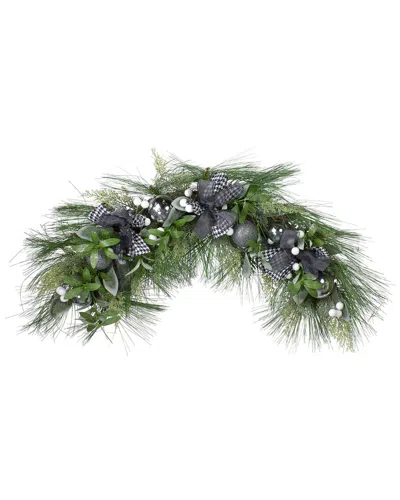 Northlight Real Touch Winter Foliage & Berries Artificial Swag In Green