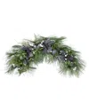 Northlight Real Touch Winter Foliage & Berries Artificial Swag In Green
