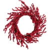 Northlight Red And Burgundy Berry Artificial Christmas Wreath, 22-inch Unlit In Red