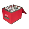 Northlight Christmas Ornament Storage Box With Removable Dividers In Red
